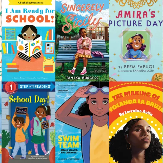 Covers of back to school youth titles